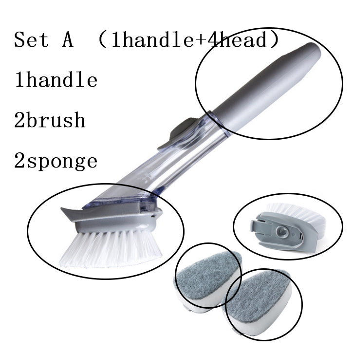 2 In1 Long Handle Cleaning Brush With Removable Brush Head Ktichen Gadgets