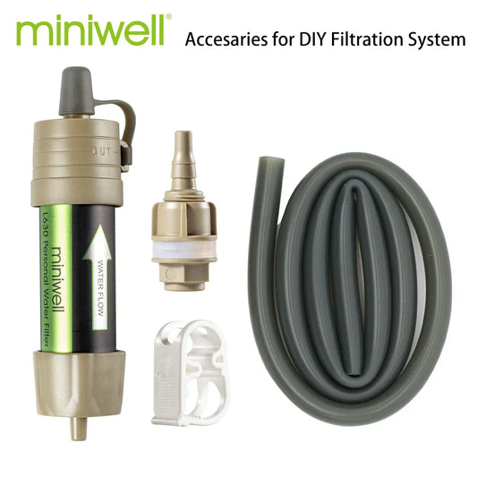 Miniwell Portable Camping Water Filter System with 2000 Liters Filtration Capacity
