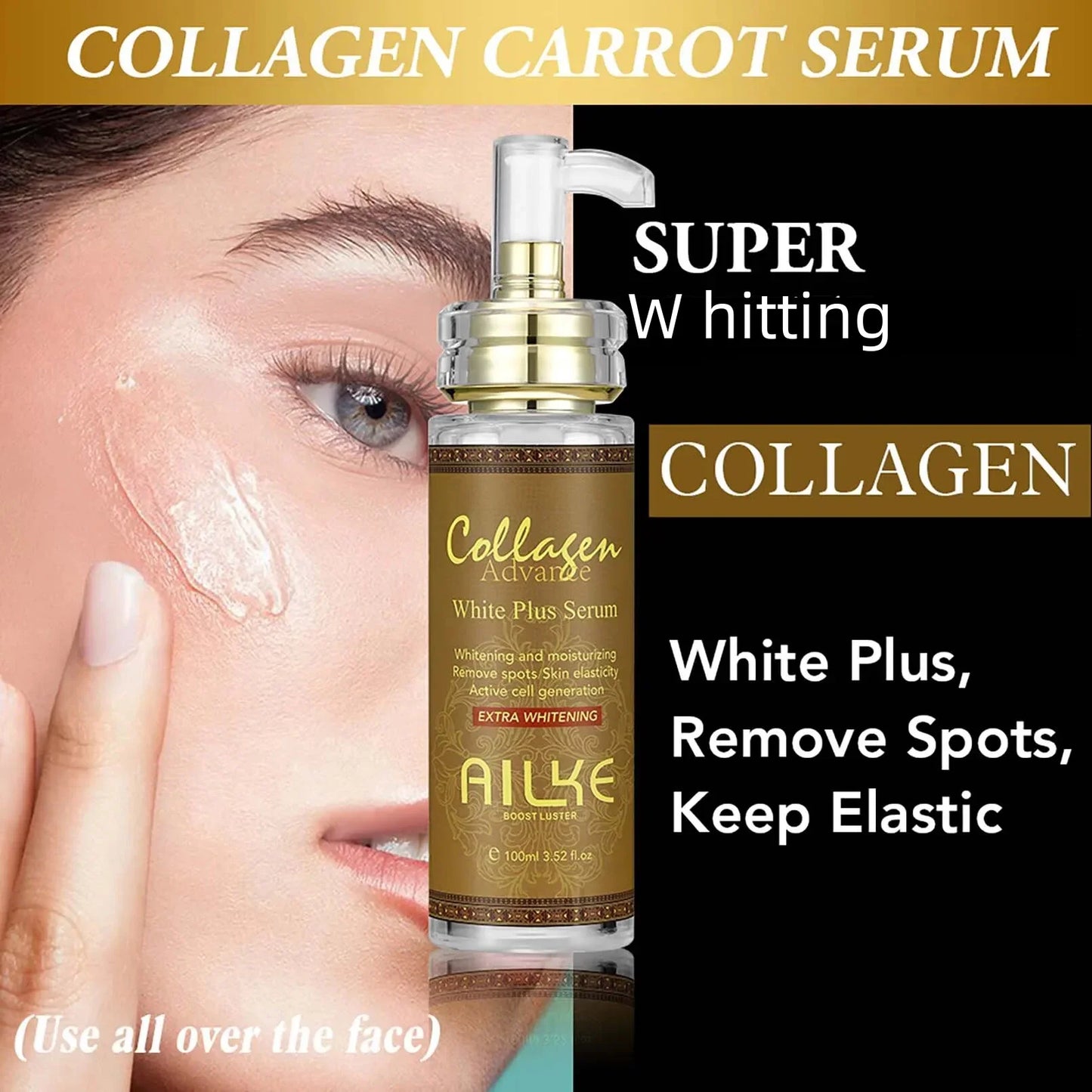 AILKE Collagen Whitening Kit, Moisturizer, Hydration, Dark Spot Removal Cream, Brightening Body Lotion, armpit Whitening Cream