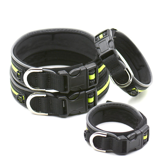 Pet Collars Thicken Comfortable Pets Plus Velcro Luminous Neoprene Dog Collars Cat Collars