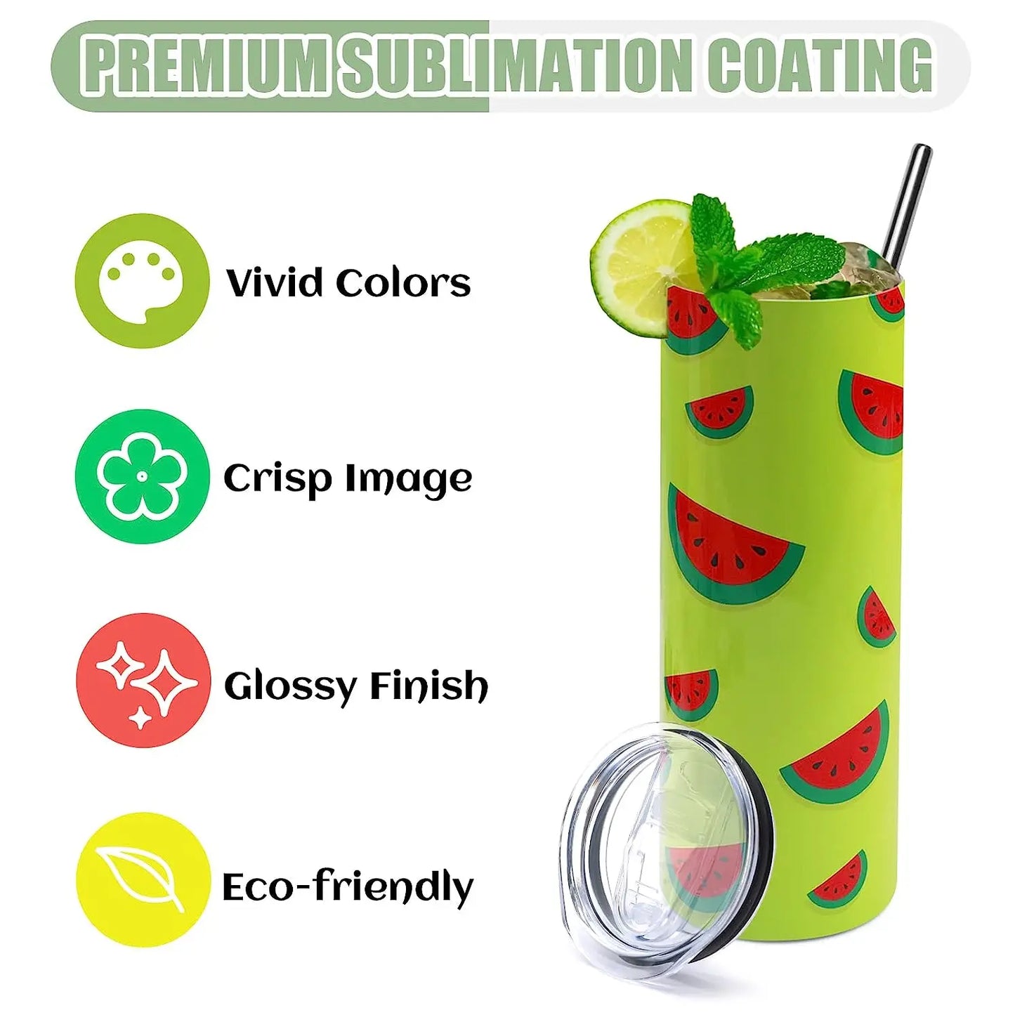 HTVRONT 8pcs/4pcs 20 OZ Sublimation Tumblers Skinny Straight Sublimate Tumbler Blank DIY Mugs Cups Gifts with Sublimation Papers