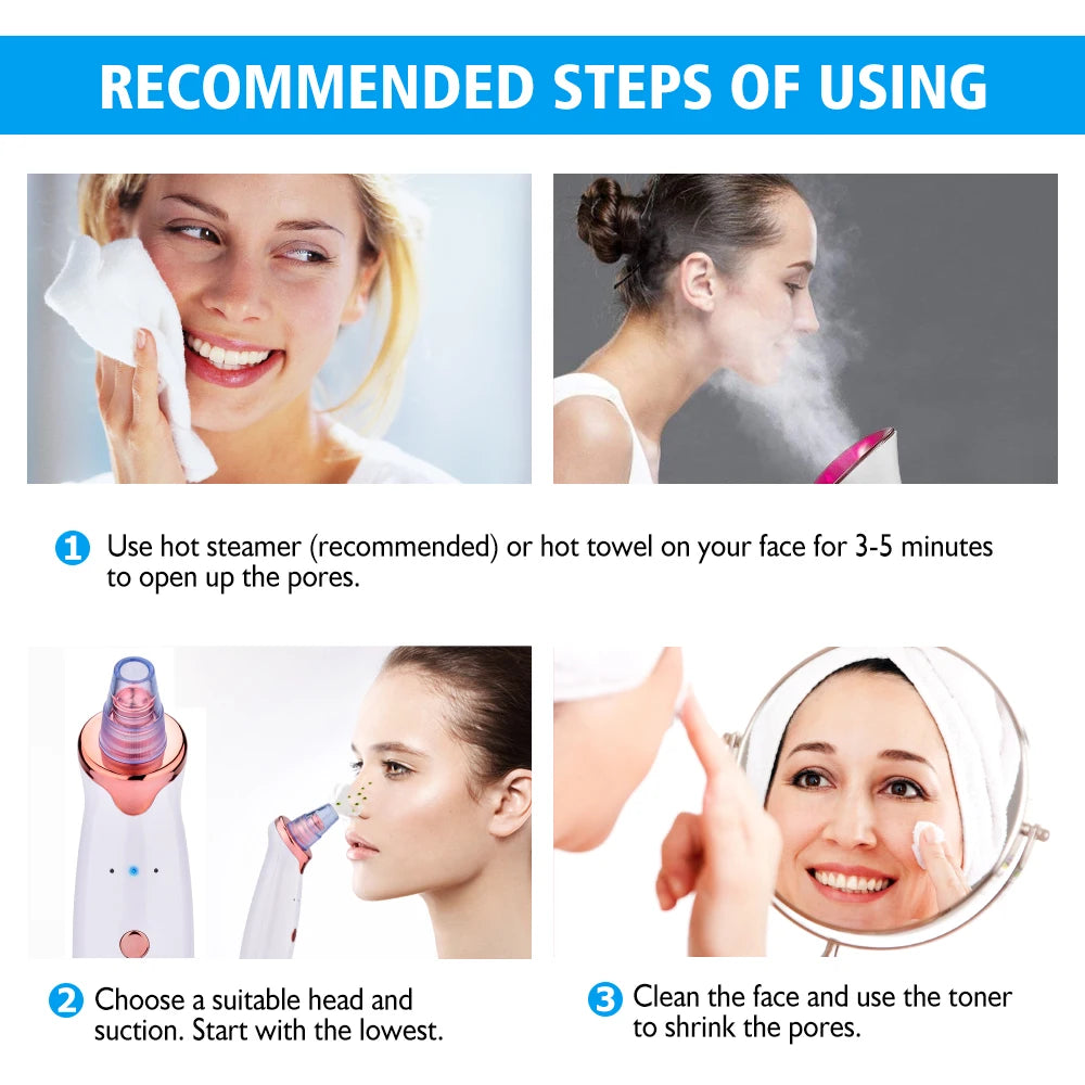 Blackhead Remover Pore Acne Pimple Removal Face T Zone Nose Water Bubble Cleaner Vacuum Suction